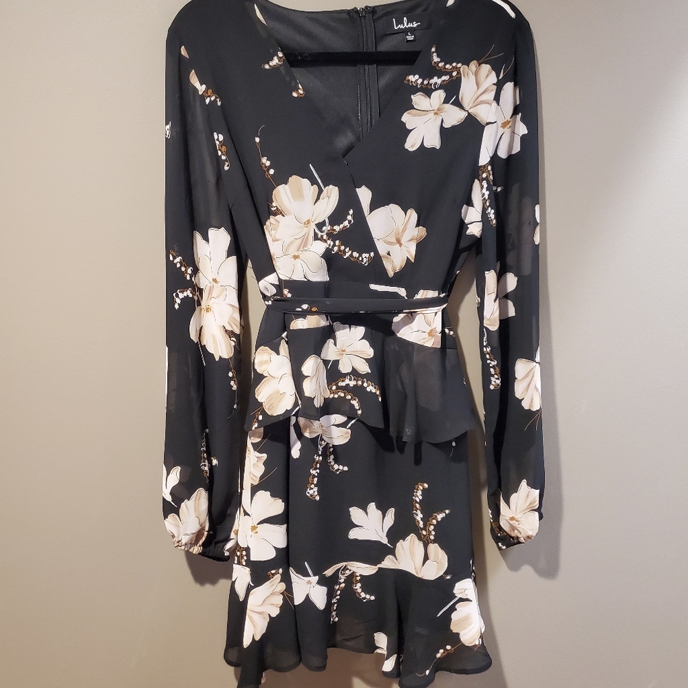 Black and Floral Romper